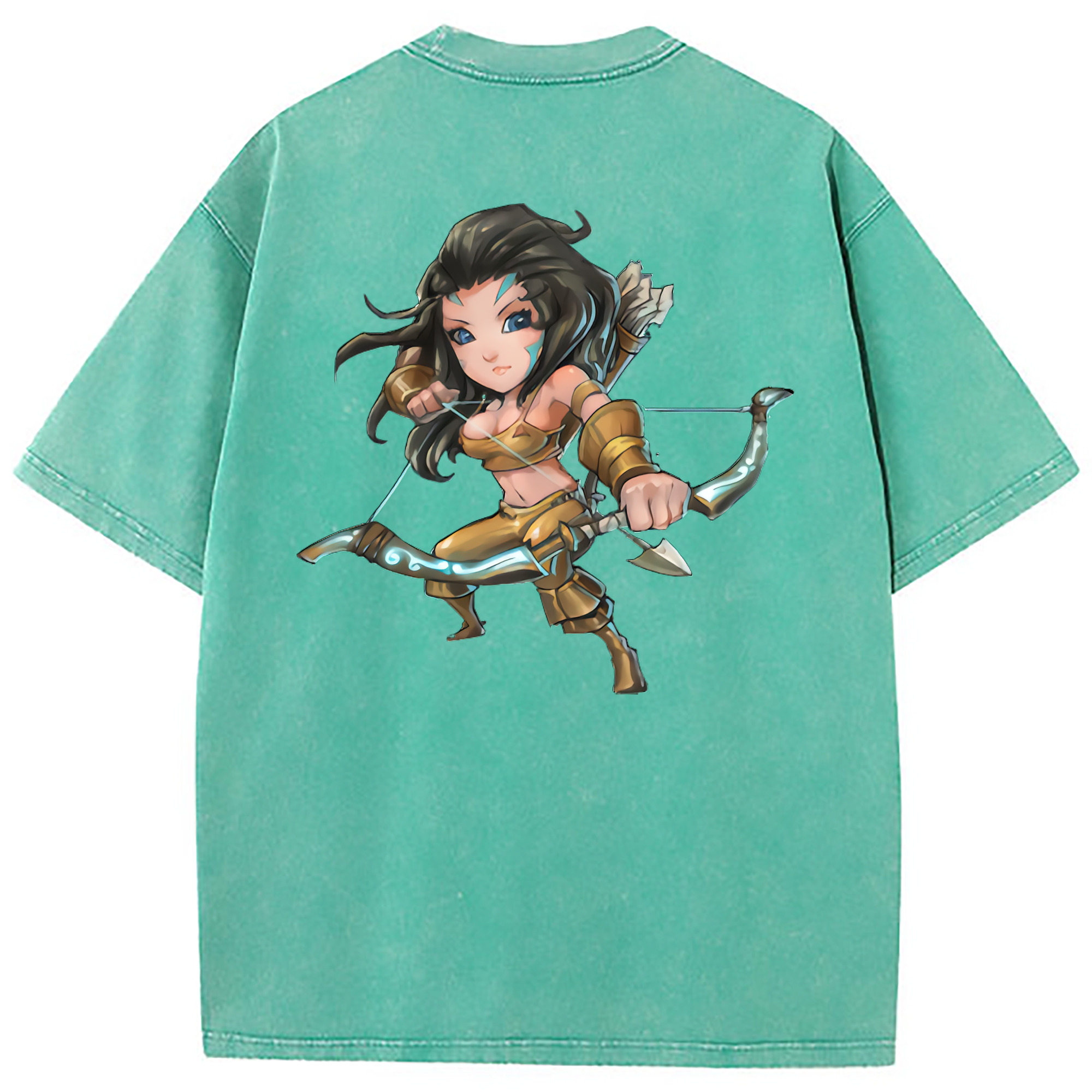 （画像用） リーグ・オブ・レジェンド League of Legends LOL 綿100% ヴィンテージ風 半袖Tシャツ（背面プリント）